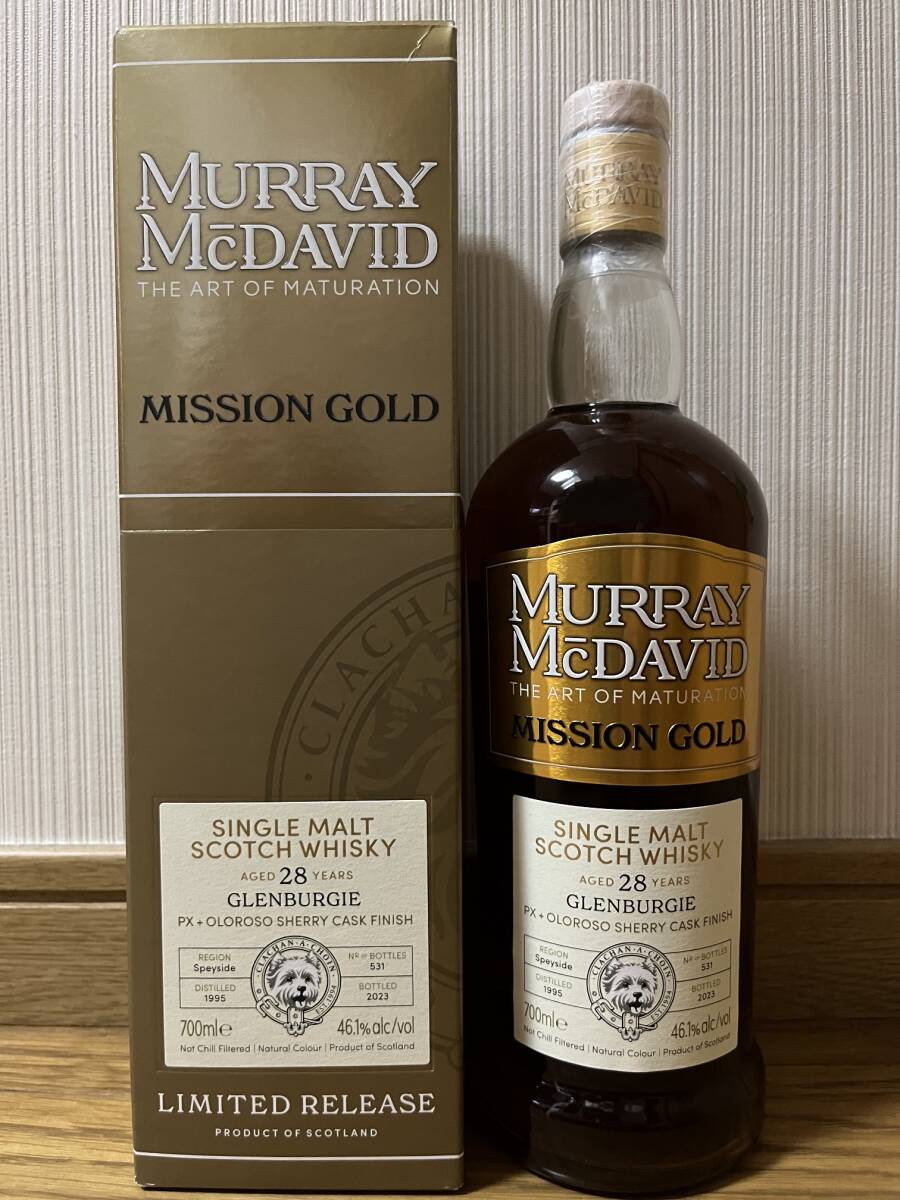 【グレンバーギー 1995-2023 28年】マーレイ マクダヴィッド ミッションゴールド・GLENBURGIE・46.1%・700ml拍卖