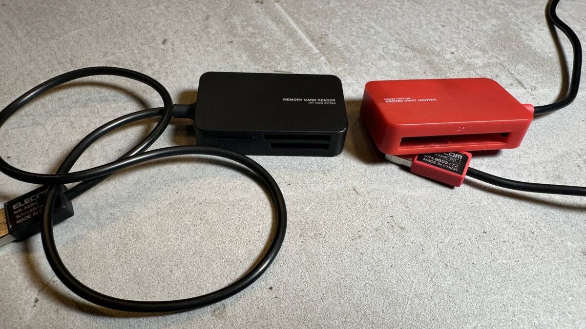 カードリーダー2個セット ELECOM MR-A39N USBタイプ 使用数回 送料無料拍卖