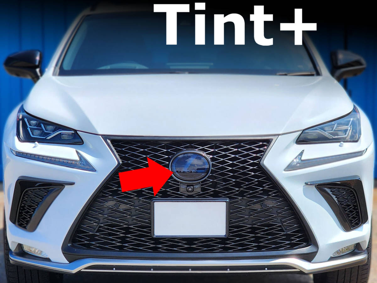 Tint+カット済みエンブレム スモークフィルム(スモーク20% フロント単品)レクサスNX200t/NX300/NX300h AGZ10/AGZ15/AYZ10/AYZ15 前期/後期拍卖