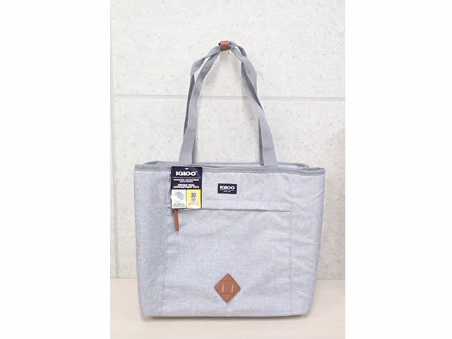 在庫少々/新品 IGLOO イグルー クーラートートバック グレー 仕切り有 ファスナー/マグネットボタン 最大容量:缶20本 (管理No-@)拍卖