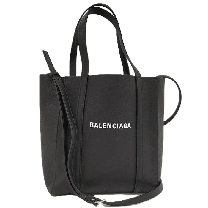 BALENCIAGA エブリデイトート XXS 2WAY ショルダーバッグ レザー ブラック拍卖