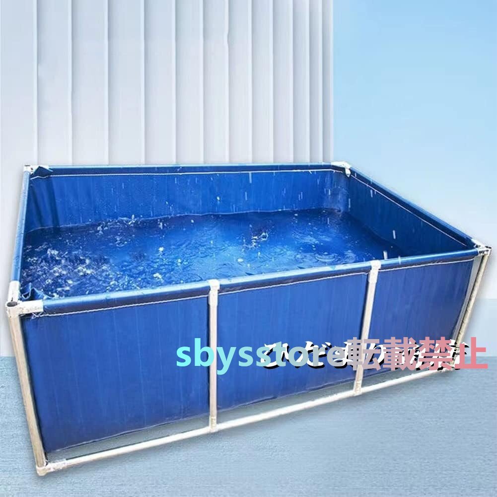 (サイズ : 3x1.5x0.8cm)プールアボーブグラウンドアクアリウム、キャンバスプール池、キャンバス養魚池、大型養殖用プール拍卖