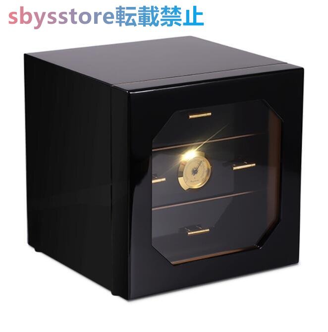 収納ボックス湿度計加湿器高級黒葉巻ヒュミドールキャビネット拍卖