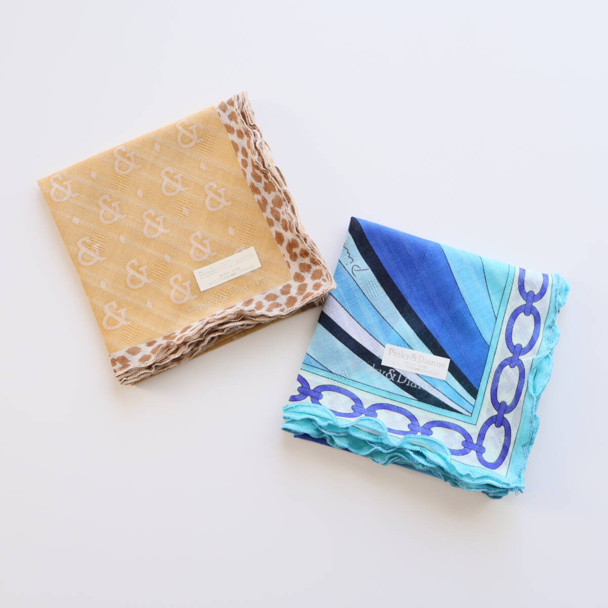 ■未使用 Pinky&Dianne ピンキー&ダイアン ふちフリル ハンカチ 2枚■拍卖