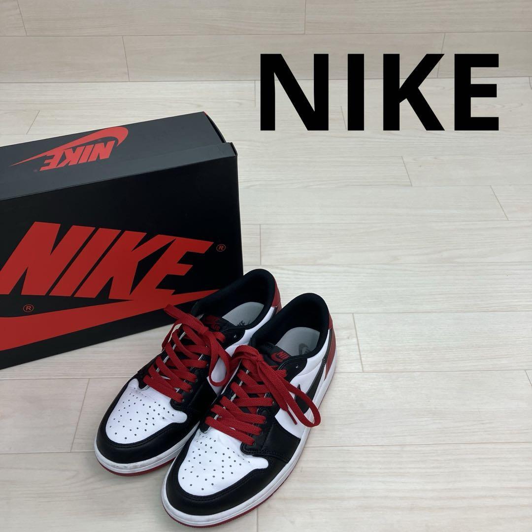 NIKE ナイキ AIR JORDAN 1 RETRO LOW OG "BLACK TOE" つま黒 W25993拍卖