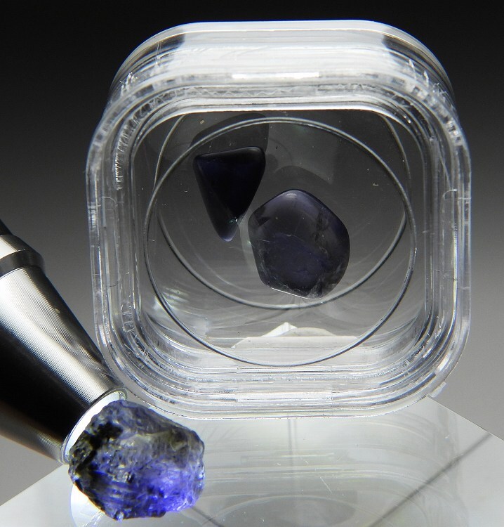 ☆☆ アイオライト タンブル&原石の3点セット <タンザニア> 44 ☆☆拍卖