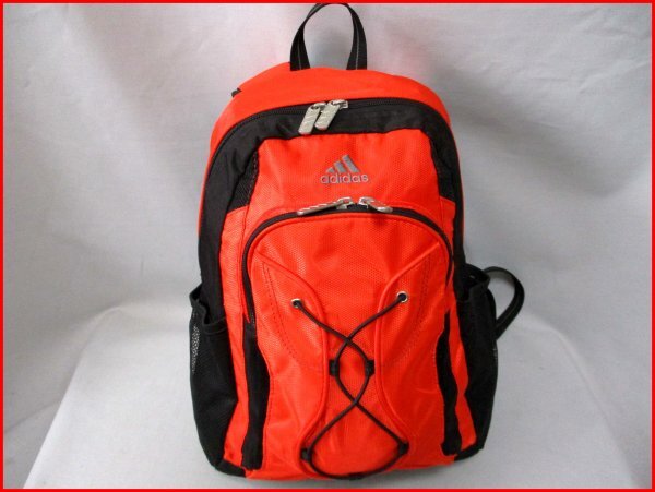 adidas/アディダス◇子供用リュックサック OR×BK 肩紐ズリ落ち防止ベルト付 背当てクッション付 H37cm拍卖