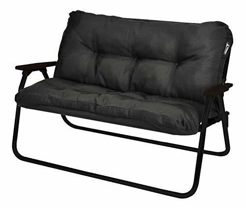 キャプテンスタッグ(CAPTAIN STAG) ベンチ カバー アルミ 背付き ベンチ用 リラックスクッションカバー ブラック拍卖