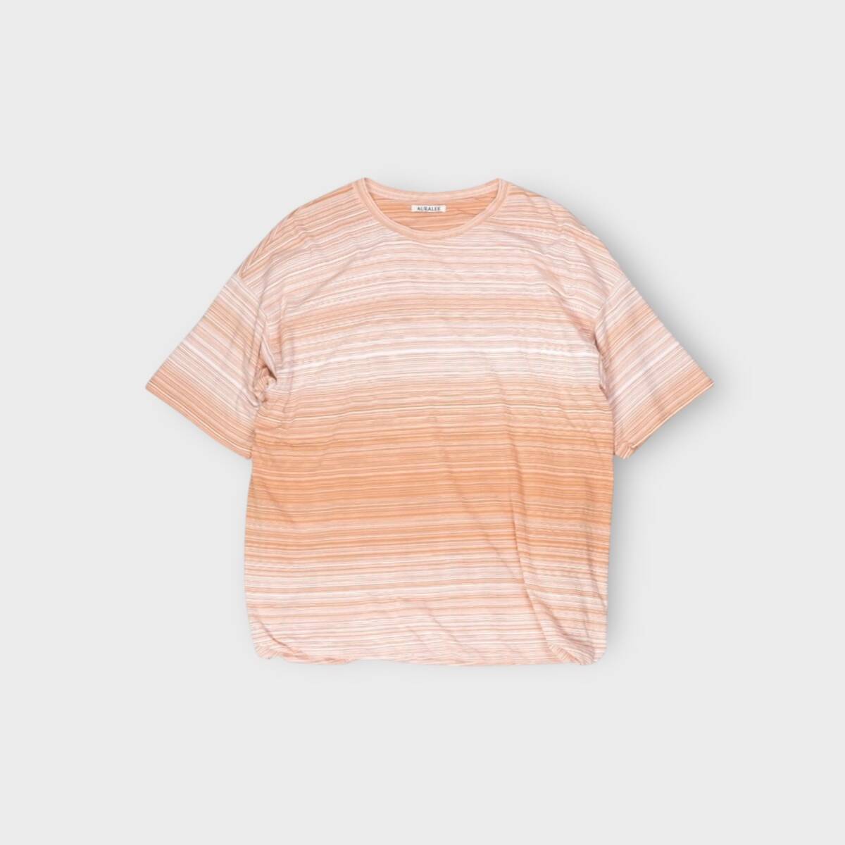 AURALEE【BORDER DOUBLE CLOTH TEE】拍卖