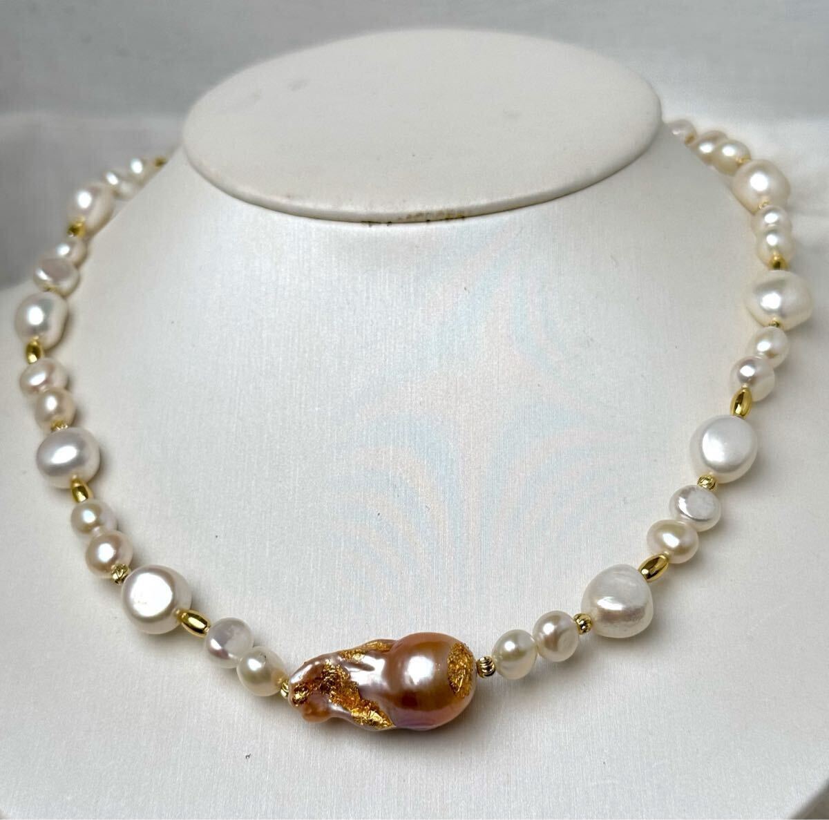 綺麗!自社製本真珠ネックレス天然芥子真珠 Pearl necklace jewelry 鮮やかな照拍卖
