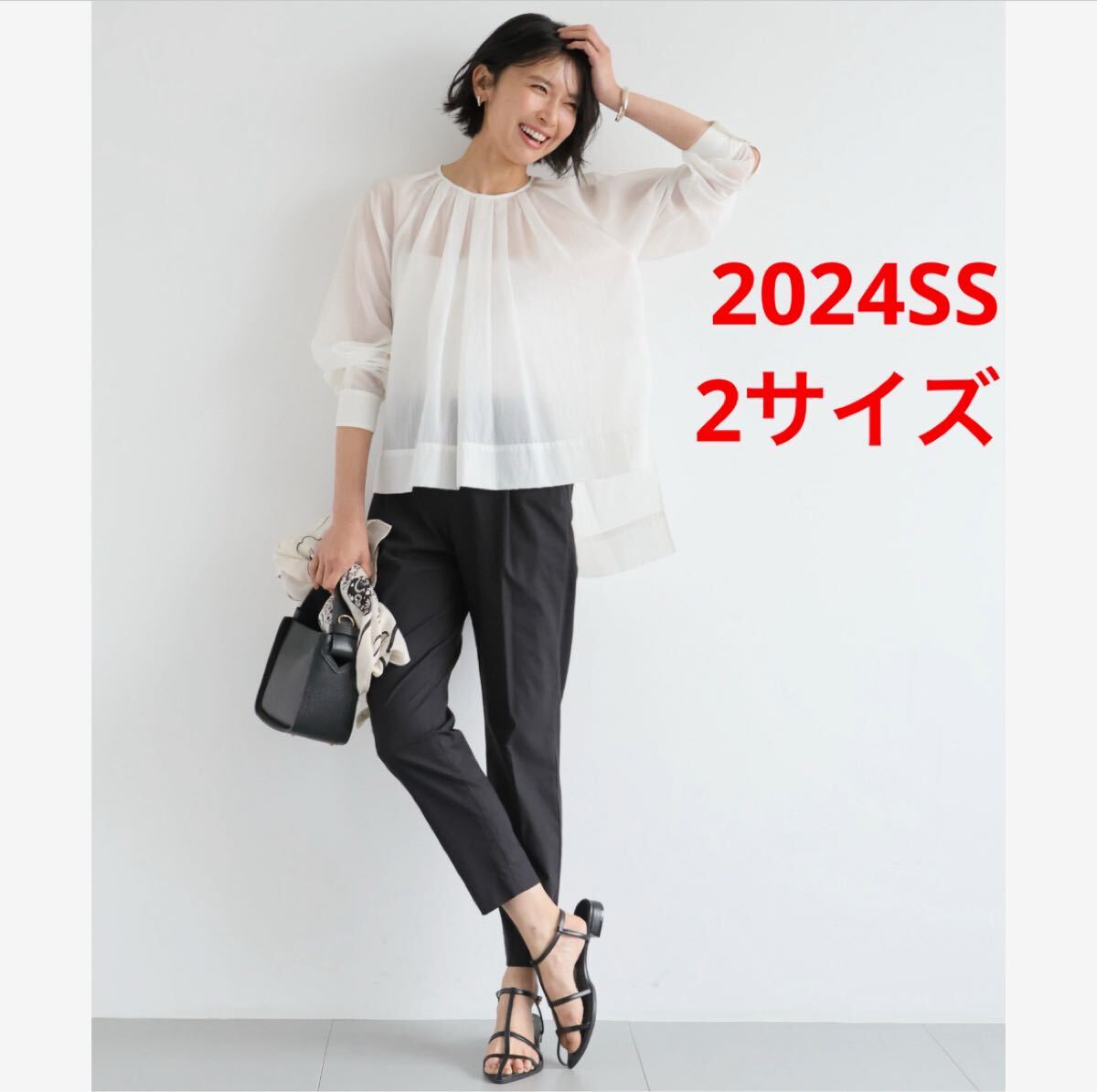 ほぼ新品*BARNYARDSTORM リネンストレッチテーパードパンツ 軽量 黒拍卖