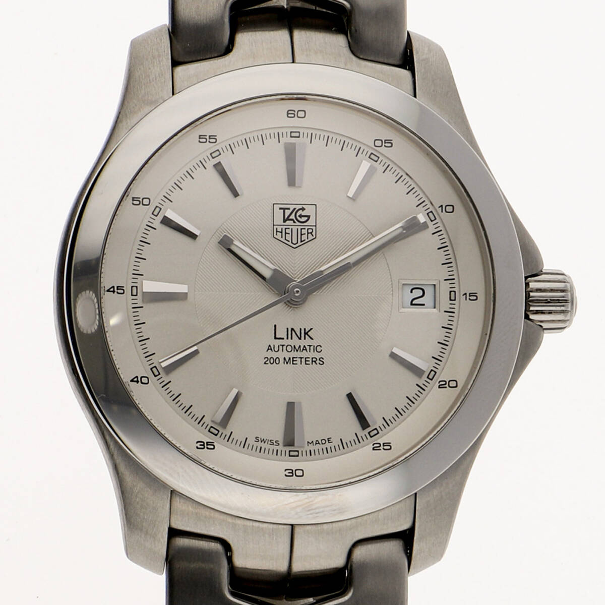 TAG HEUER タグホイヤー WJF2111 リンク 200mデイト シルバーダイヤル SS 自動巻き メンズ【129239】拍卖