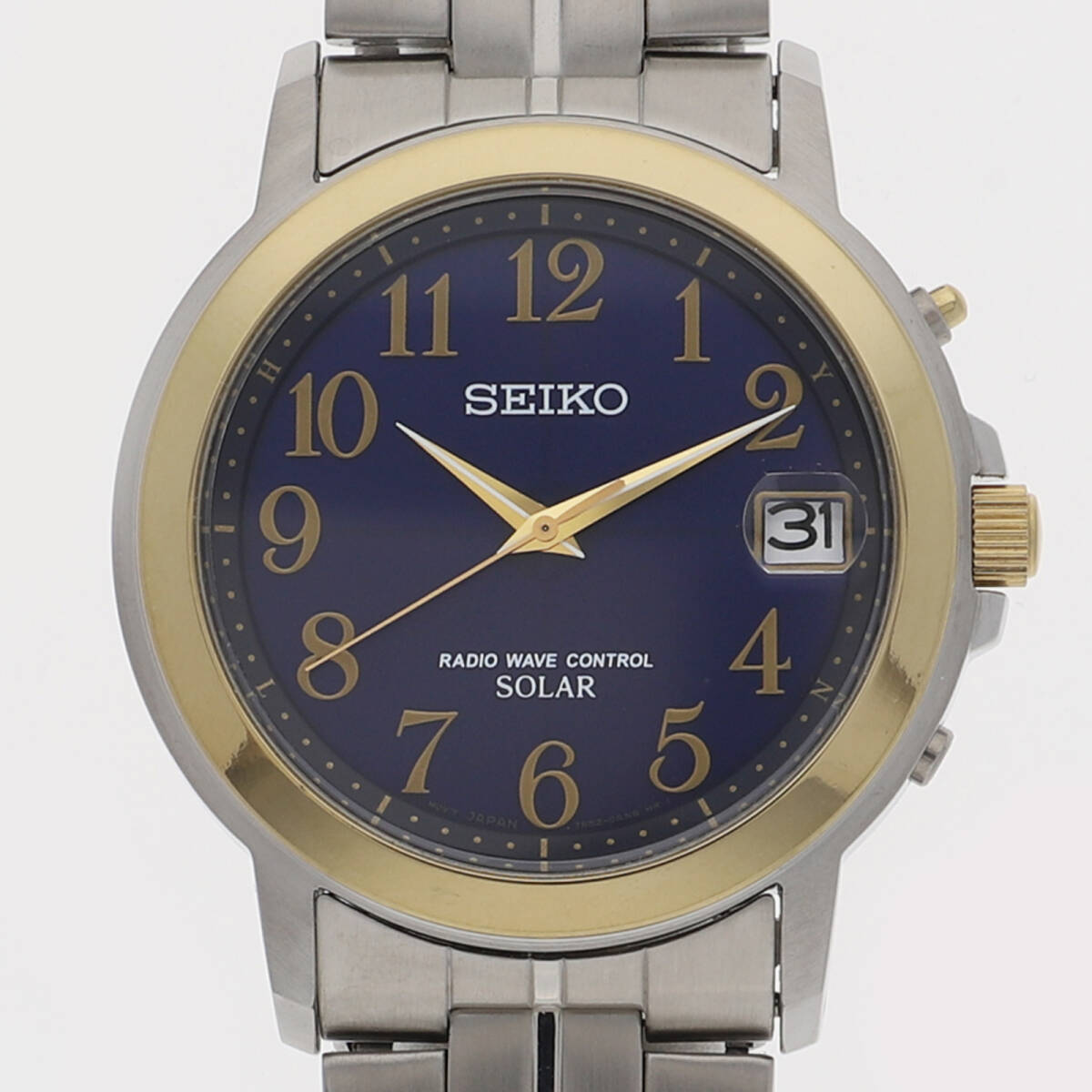 SEIKO セイコー SBTM166 7B52-0AG0 スピリット ブルーダイヤル SS/GP ソーラー メンズ【131853】拍卖