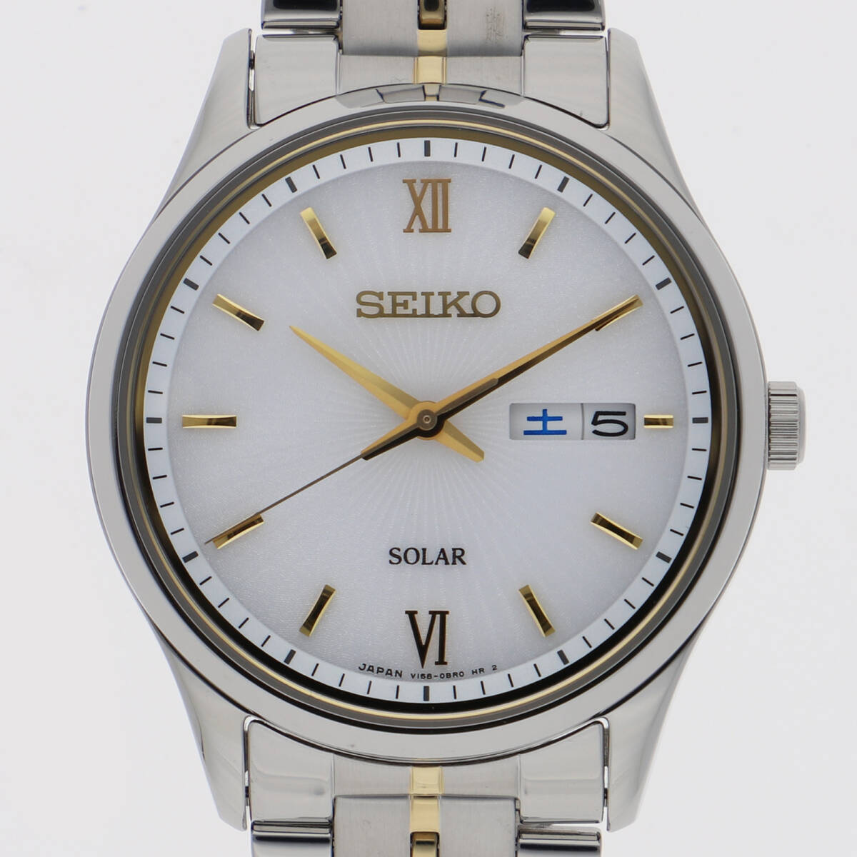SEIKO セイコー SBPX071 V158-0AW0 スピリット ホワイトダイヤル SS ソーラー メンズ【131871】拍卖