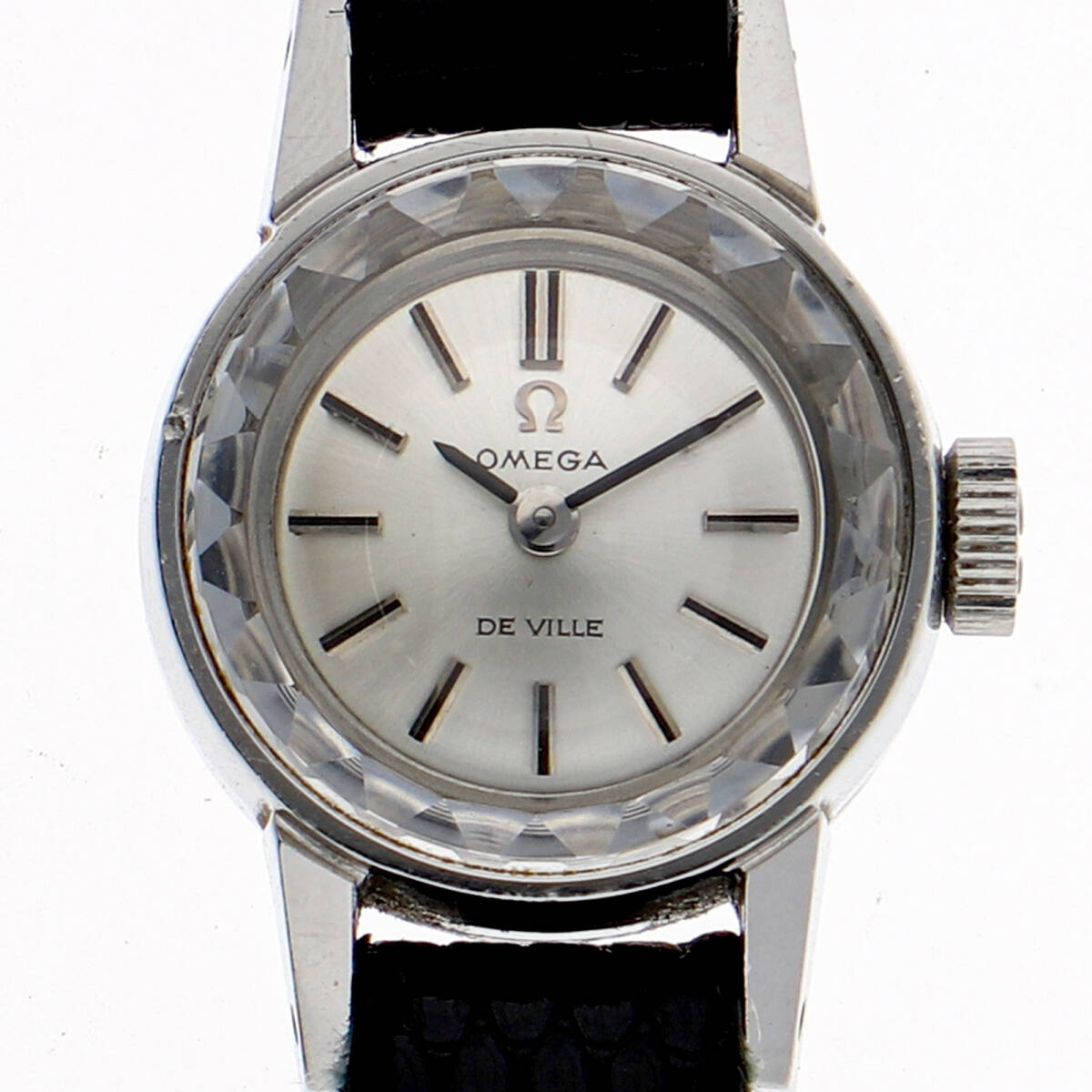 OMEGA オメガ 511.166 デビル シルバーダイヤル SS/レザー(クロコ) 手巻き レディース【132023】拍卖