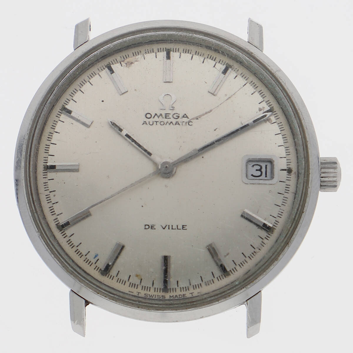 OMEGA オメガ 165033-T00L 106 デヴィル ケースのみ シルバーダイヤル SS 自動巻き メンズ【131984】拍卖