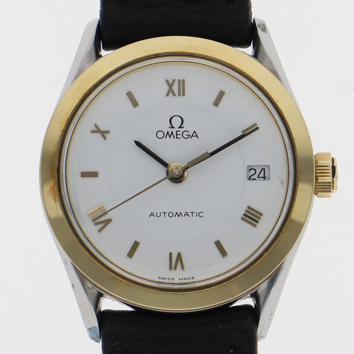 OMEGA オメガ ホワイトダイヤル YG/SS 自動巻き レディース【128729】拍卖