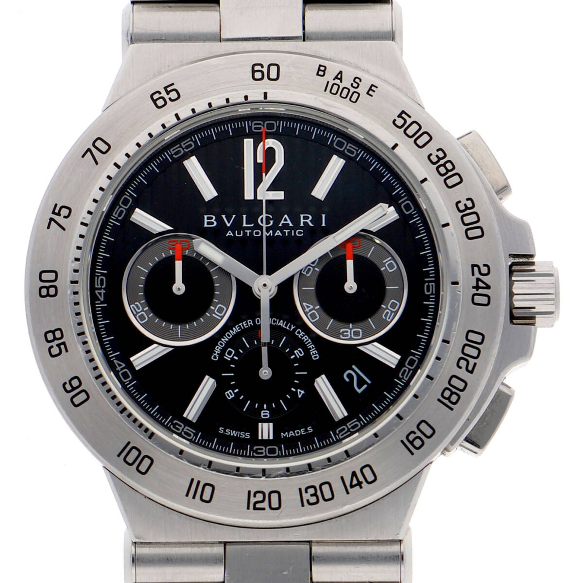BVLGARI ブルガリ DP42SCH ディアゴノ ブラックダイヤル SS 自動巻き メンズ【130309】拍卖