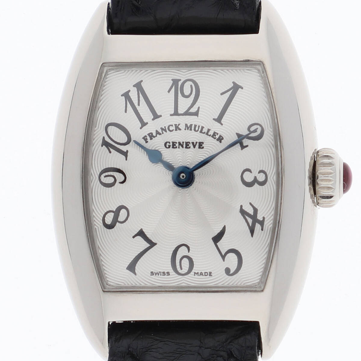 FRANCK MULLER フランクミュラー 2500MC トノウカーベックス シルバーダイヤル WG/レザー 手巻き レディース【126071】拍卖