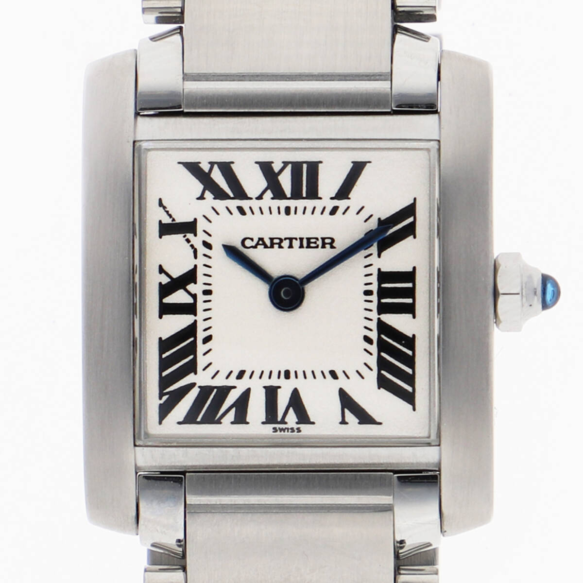CARTIER カルティエ W51008Q3 タンクフランセーズ シルバーダイヤル SS クオーツ レディース【129203】拍卖
