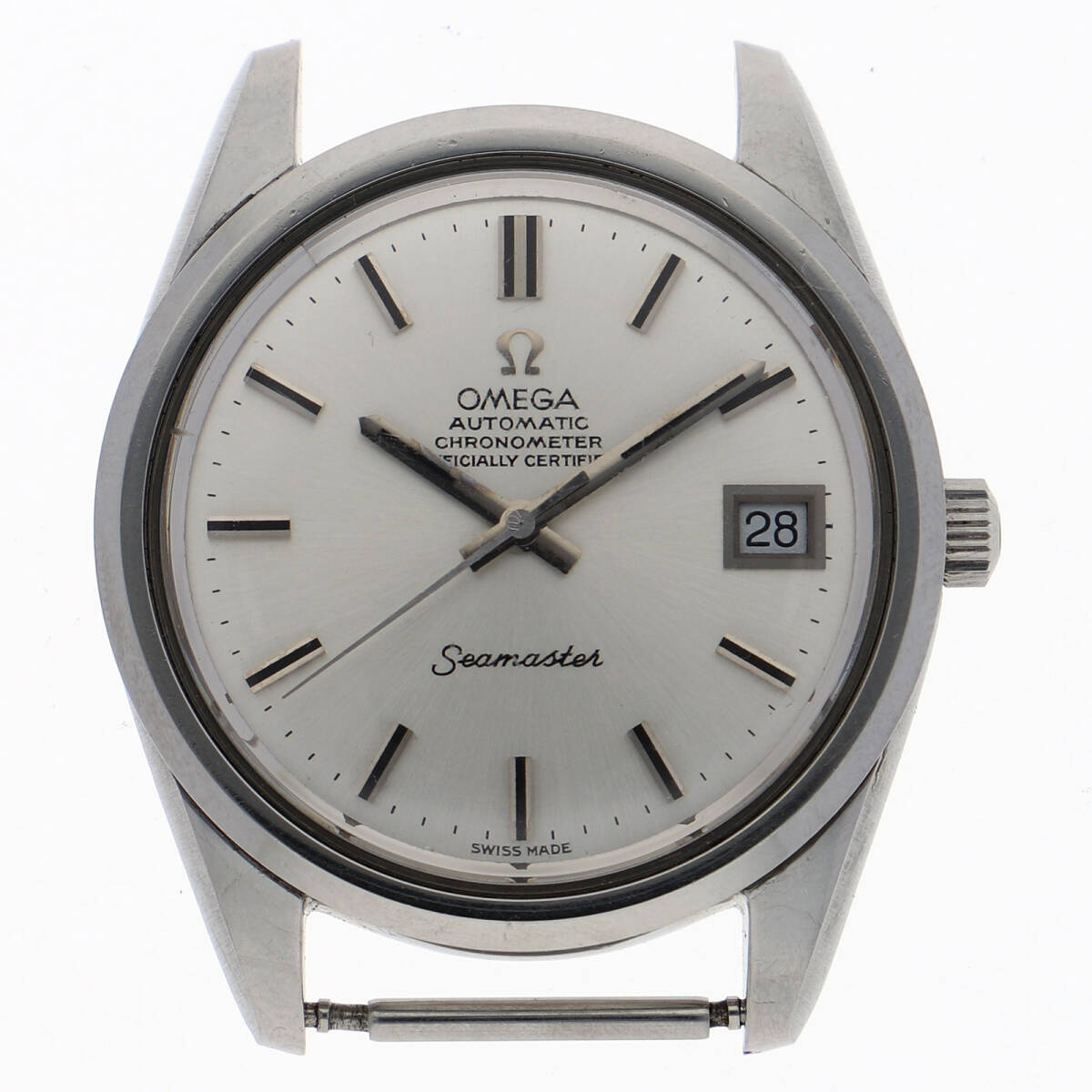 OMEGA オメガ Cal.1011 シーマスター ケースのみ シルバーダイヤル SS 自動巻き メンズ【128040】拍卖