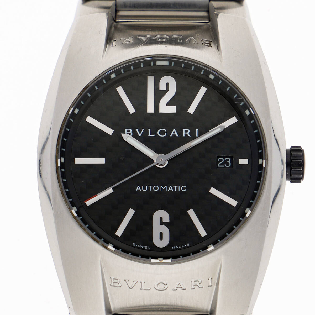 BVLGARI ブルガリ EG40S エルゴン ブラックダイヤル SS 自動巻き 純正ボックス メンズ【132662】拍卖