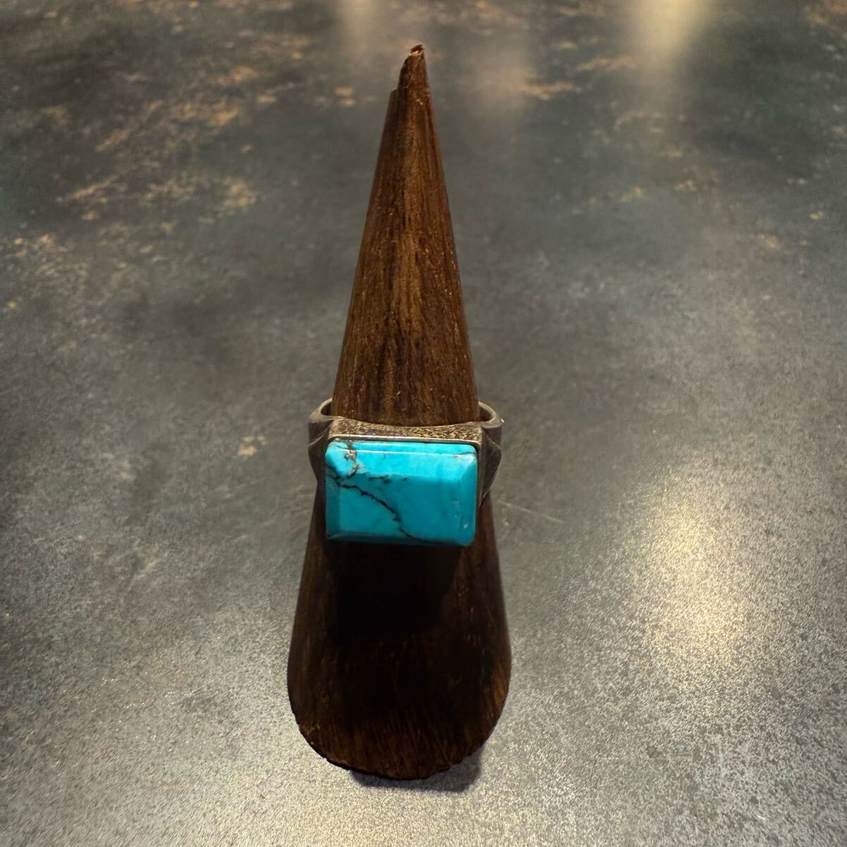 SILVER925 BIG BLUE STONE RING/シルバー/リング拍卖