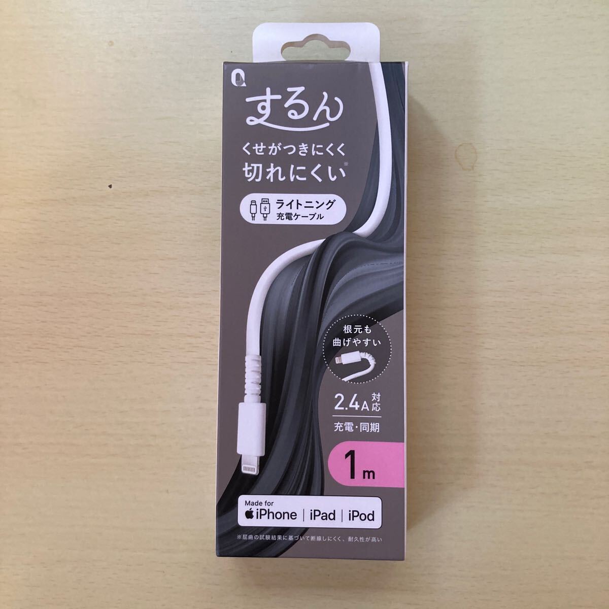 クオリティトラストジャパン株式会社 「するん」 Lightningシリコンケーブル 1m 1個 (本体のみ: (約) 25g) 【TK140】拍卖