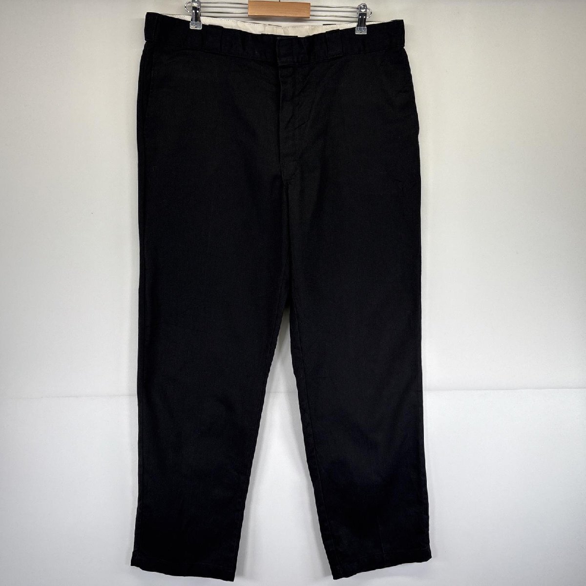古着 ディッキーズ Dickies ワークパンツ 874 チノパン ワンポイントロゴ 大きいサイズ テーパード w40 L32 ブラック メンズ拍卖
