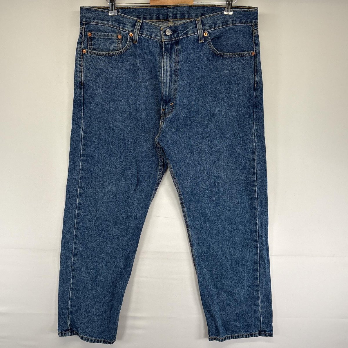 古着 リーバイス Levi's デニムパンツ 5ポケット 505 ストレート ジーンズ ジーパン 色落ち ヒゲ w40 L29 ブルー メンズ拍卖