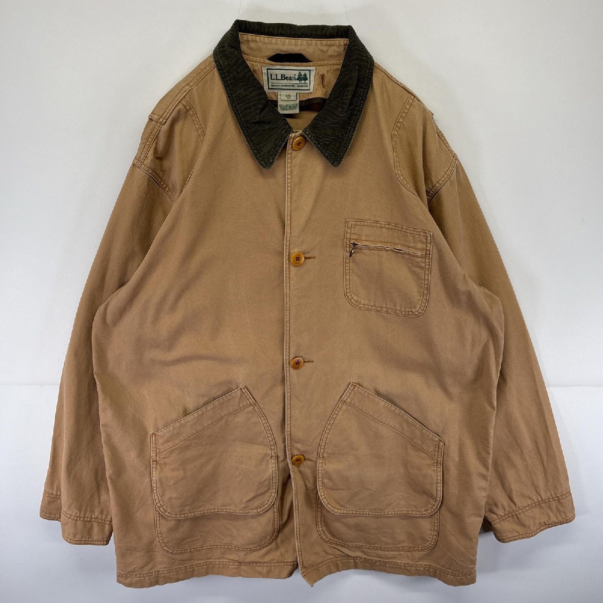 古着 エルエルビーン L.L.Bean ハンティングジャケット ダック地 ハンティングジャケット カバーオール 大きいサイズ XXL ブラウン拍卖