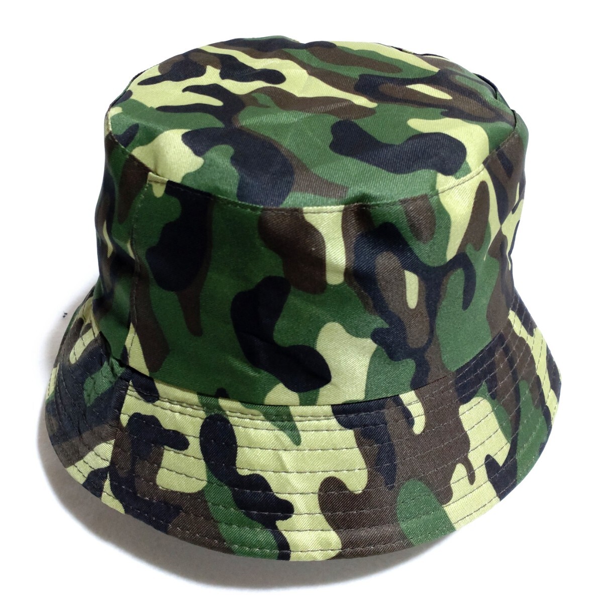 特価/未使用【サイズ=58~60cmフリー】男女兼用/リバーシブル/バケットハット/moss.green迷彩拍卖
