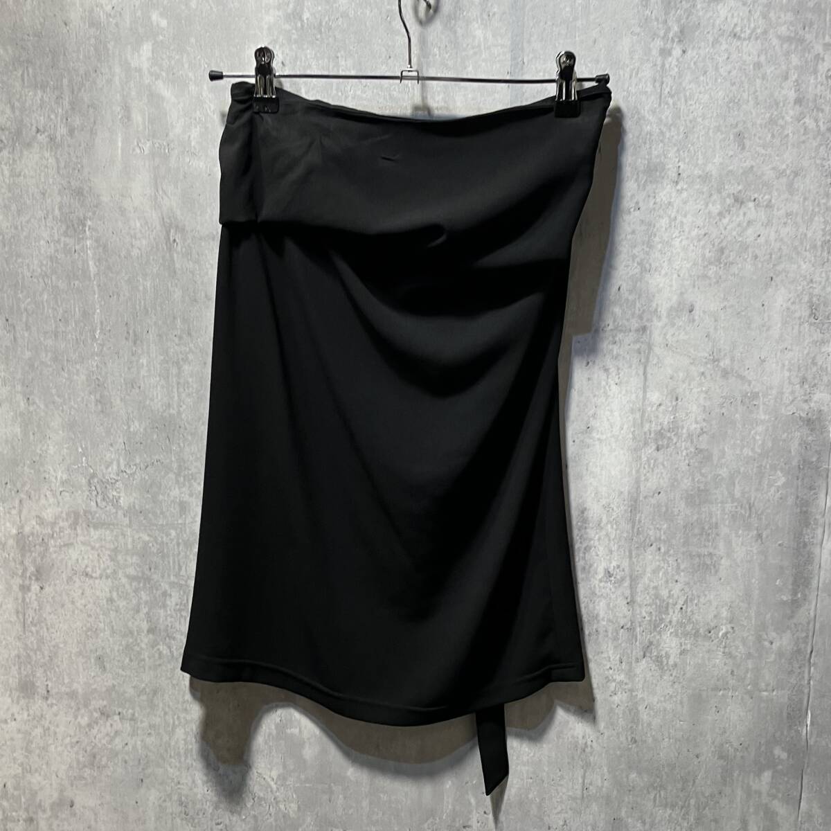 ANN DEMEULEMEESTER skirt ベルト付きスカート ブラック サイズ36 アン ドゥムルメステール 店舗受取可拍卖