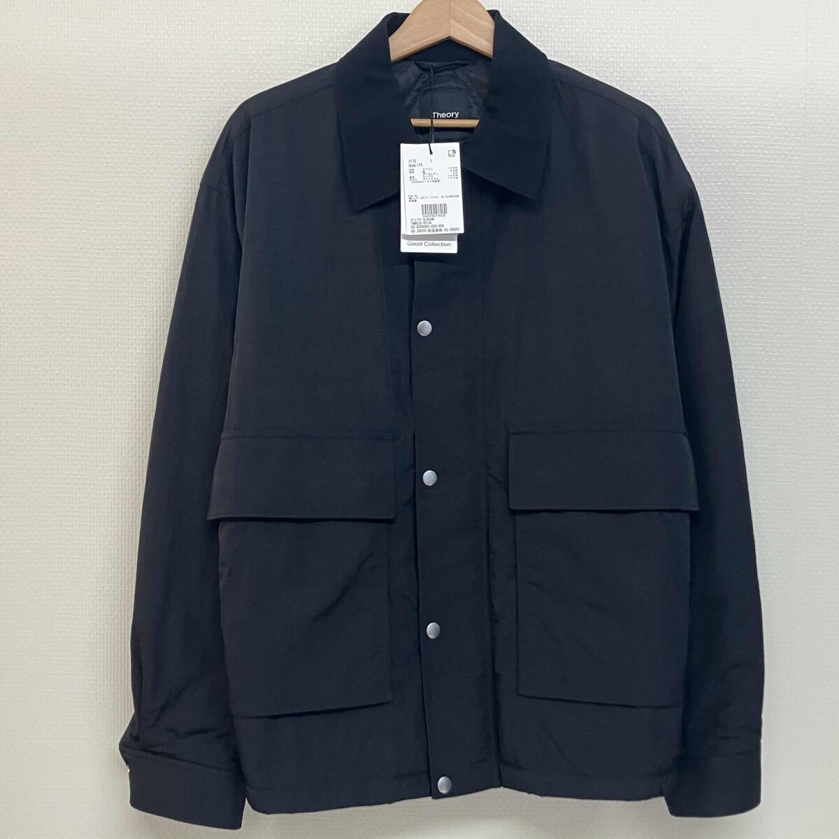 Theory TUMBLED NYLON UTILITY BLOUSON セオリー タンブル ナイロン ユーティリティ ブルゾン ブラック 02-4309004 サイズL拍卖