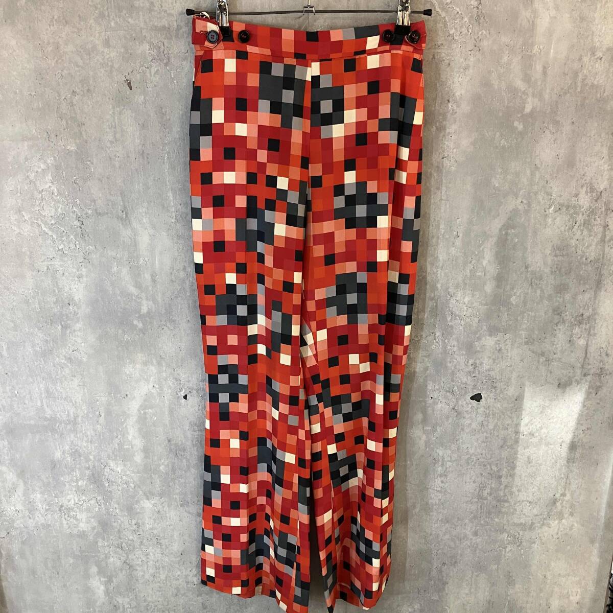 19aw MARNI サイドステッチフレアパンツ 40サイズ レッド PAMA0312U0 TV733 マルニ 店舗受取可拍卖