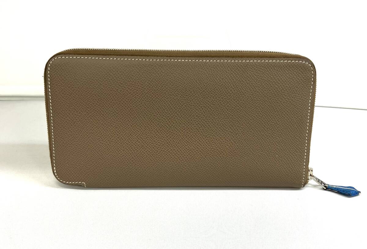 HERMES エルメス アザップロング シルクイン ラウンドファスナー 長財布 O刻印 エプソン エトゥープ拍卖
