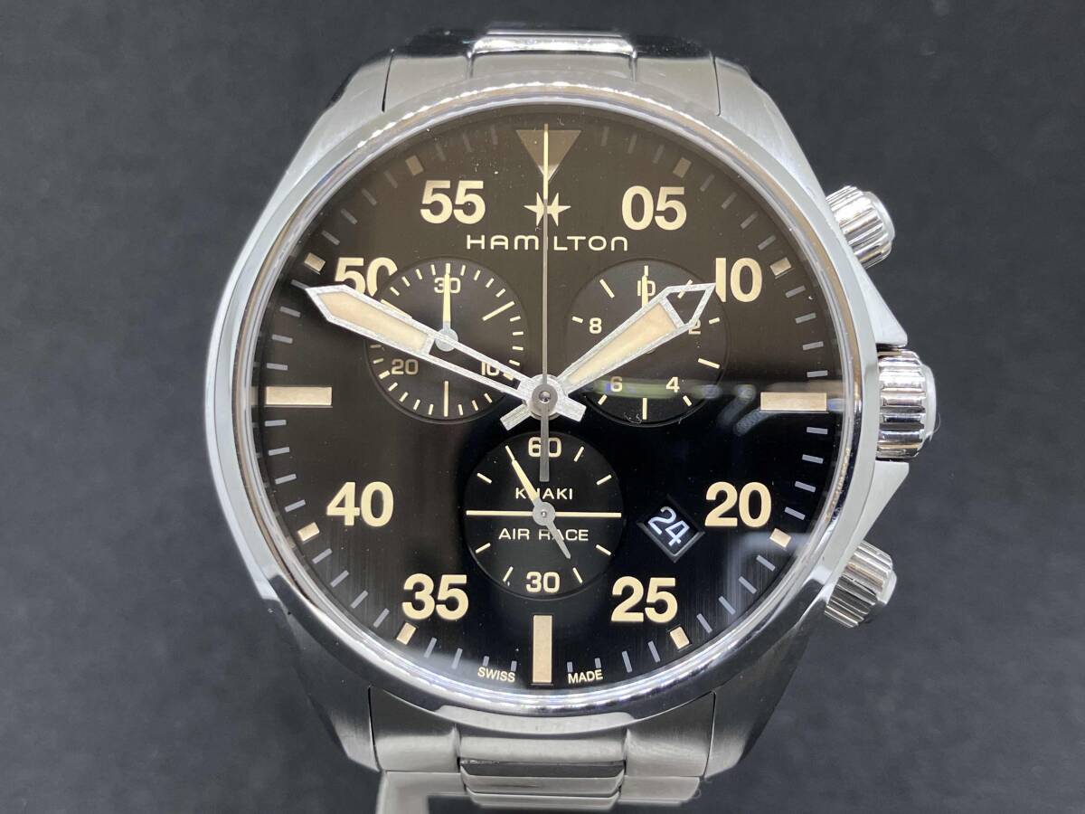 HAMILTON KHAKI ハミルトン カーキ アビエーション パイロット クロノ H767220 H76722131 クォーツ メンズ 腕時計 SS 箱有り拍卖