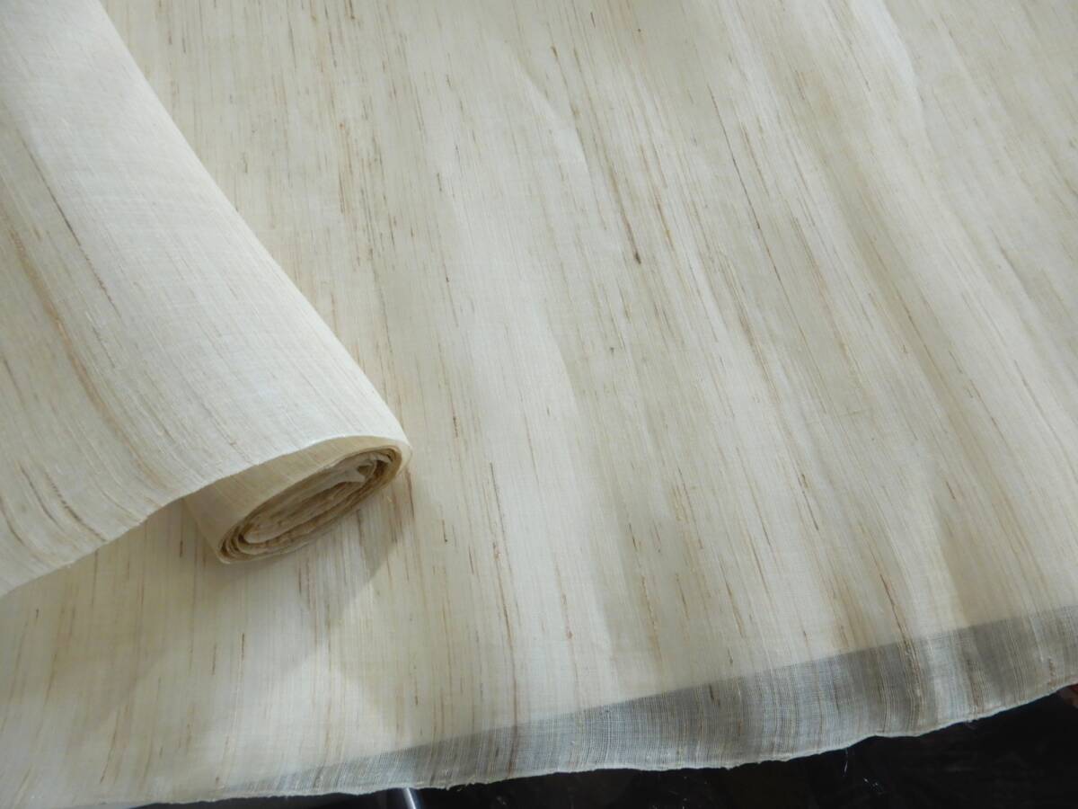 <銀の斧>絹 生糸・葛?麻?樹皮繊維?・古い麻糸反物・5.1m拍卖