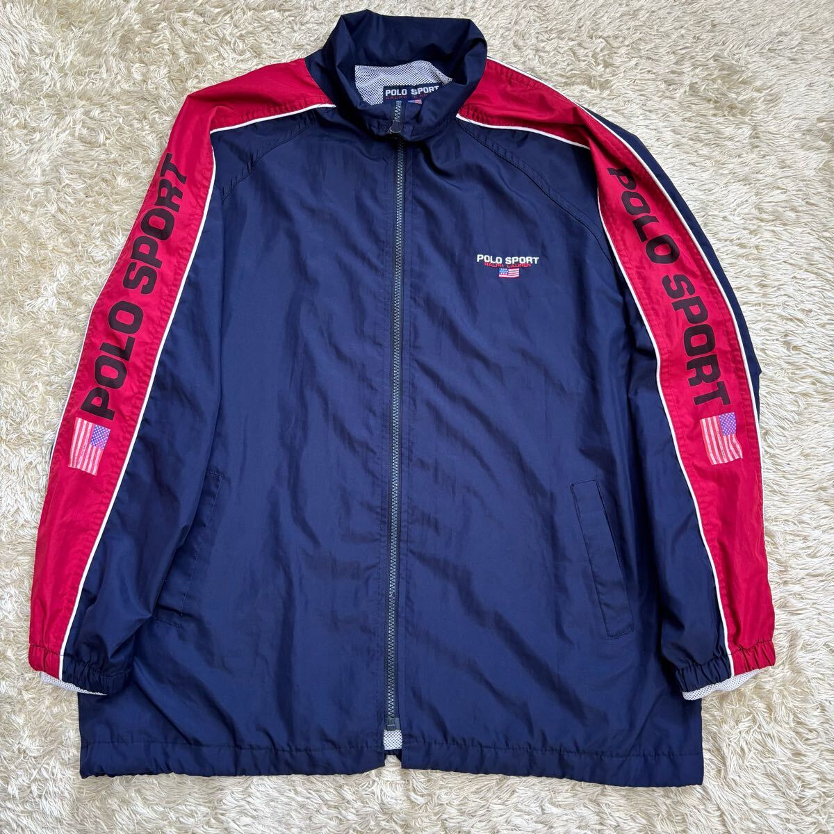 POLO SPORT 紺 ナイロンジャケット 90s ポロラルフローレン 拍卖