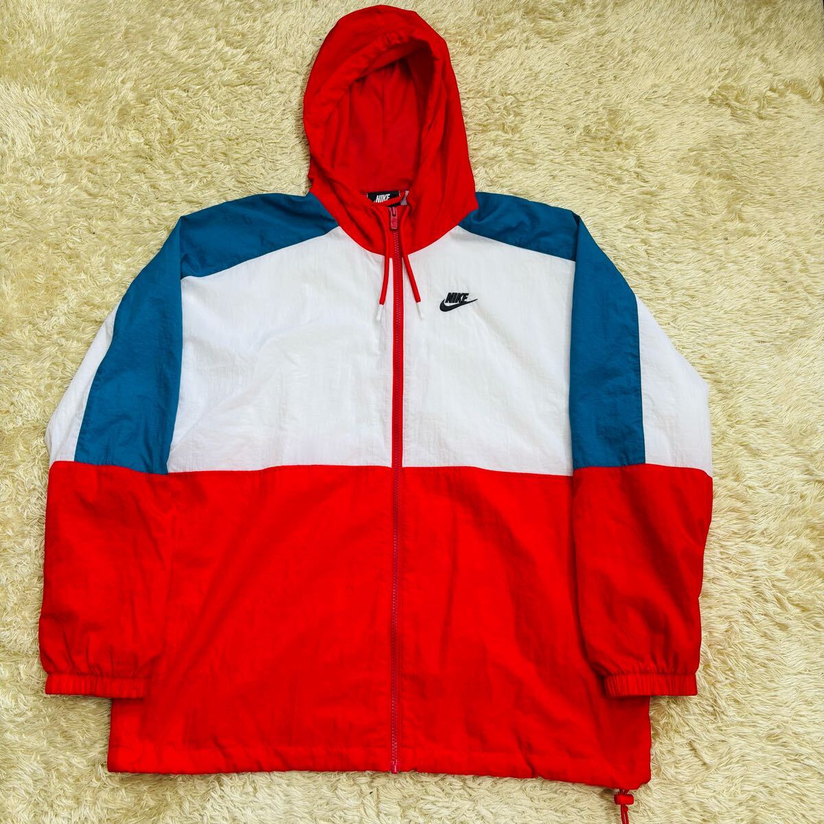 NIKE Hooded Woven Jacket トリコロール L ナイロンパーカー拍卖
