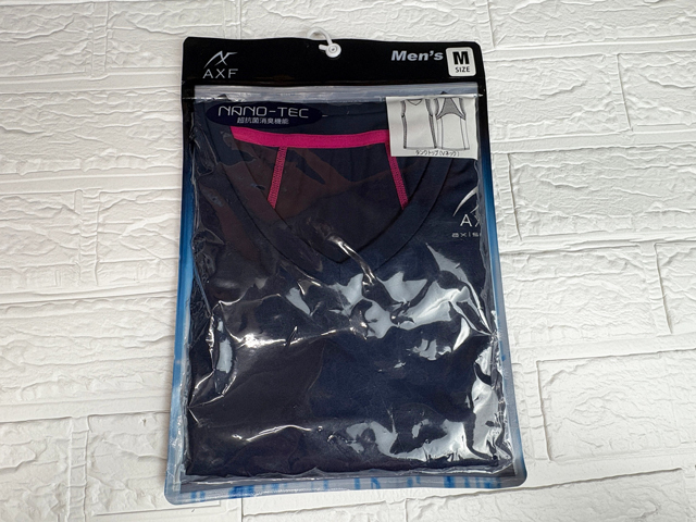 【新品未使用】217326 ネイビー Mサイズ 10780円 タンクトップ(Vネック) AXF アクセフ バランス向上 リカバリー拍卖