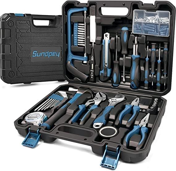 【新品】Sundpey 工具セット 148点 家庭用ホームツールセット 日曜大工 DIY 多機能ツールキット 家具の組み立て 修理道具 収納ケース付き拍卖