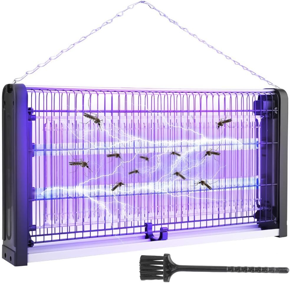 【新品】AUGYMER 電撃殺虫機 害虫駆除ライト 強力電気殺虫器 蚊取り ハエ取り虫対策 コバエ取り 吸引式捕虫器 据え置き/吊り下げ両用 20W拍卖