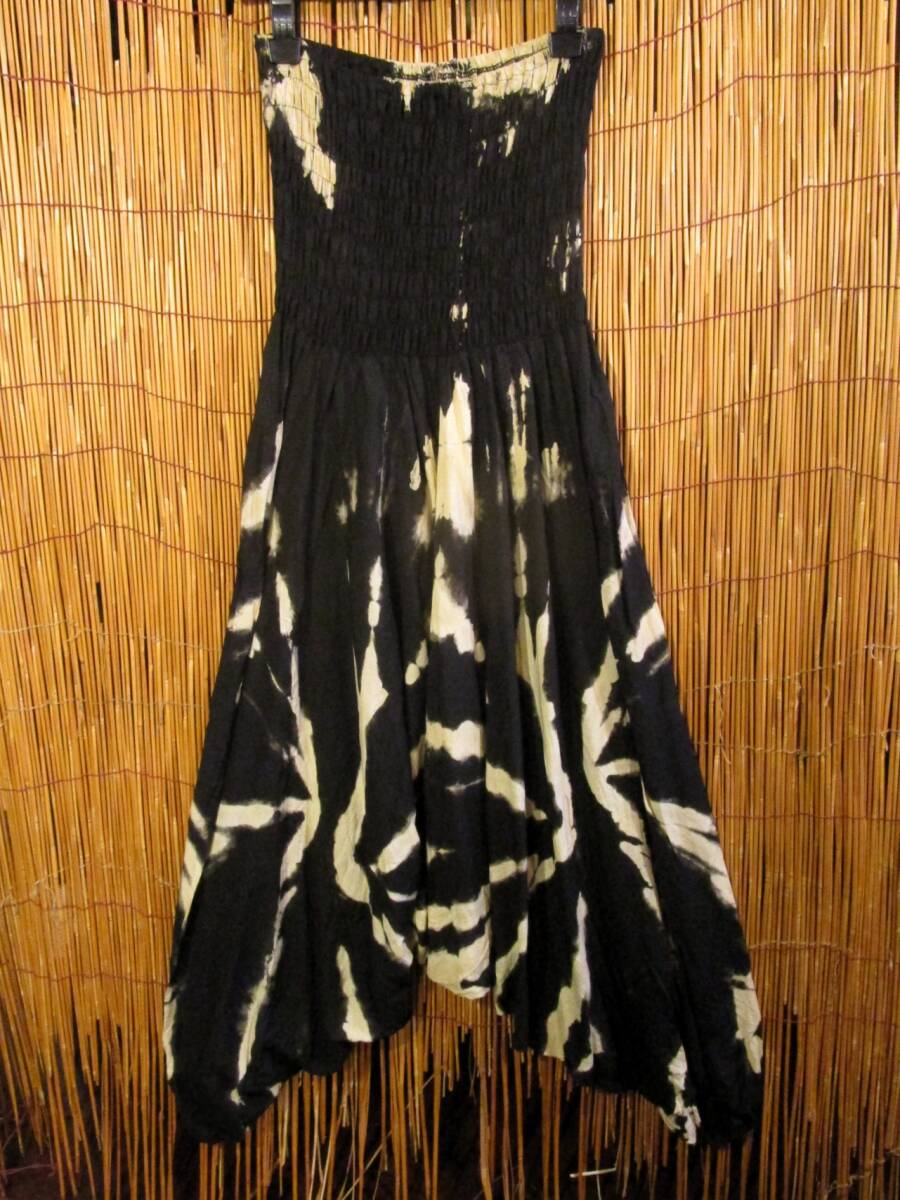 【SALE】③新品*男女兼用*モノトーンタイダイ染め*レーヨン素材*2WAY*ふんわり*サルエルパンツ 拍卖