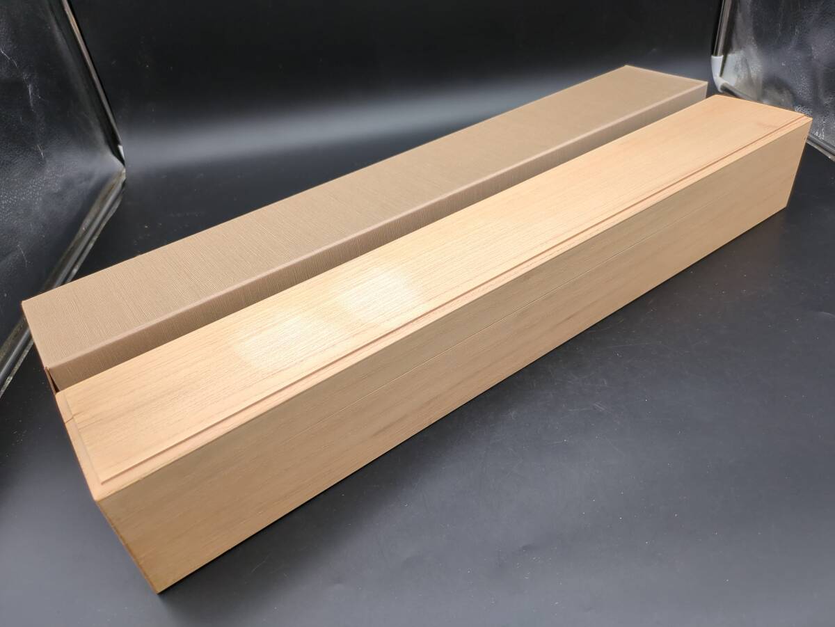 高級桐箱 太巻上両合軸箱(無地・空箱・木釘・タトウ箱) 中古 外寸63.0cm◇軸箱 収納用掘り出し物 掛け軸 店右7-10 拍卖