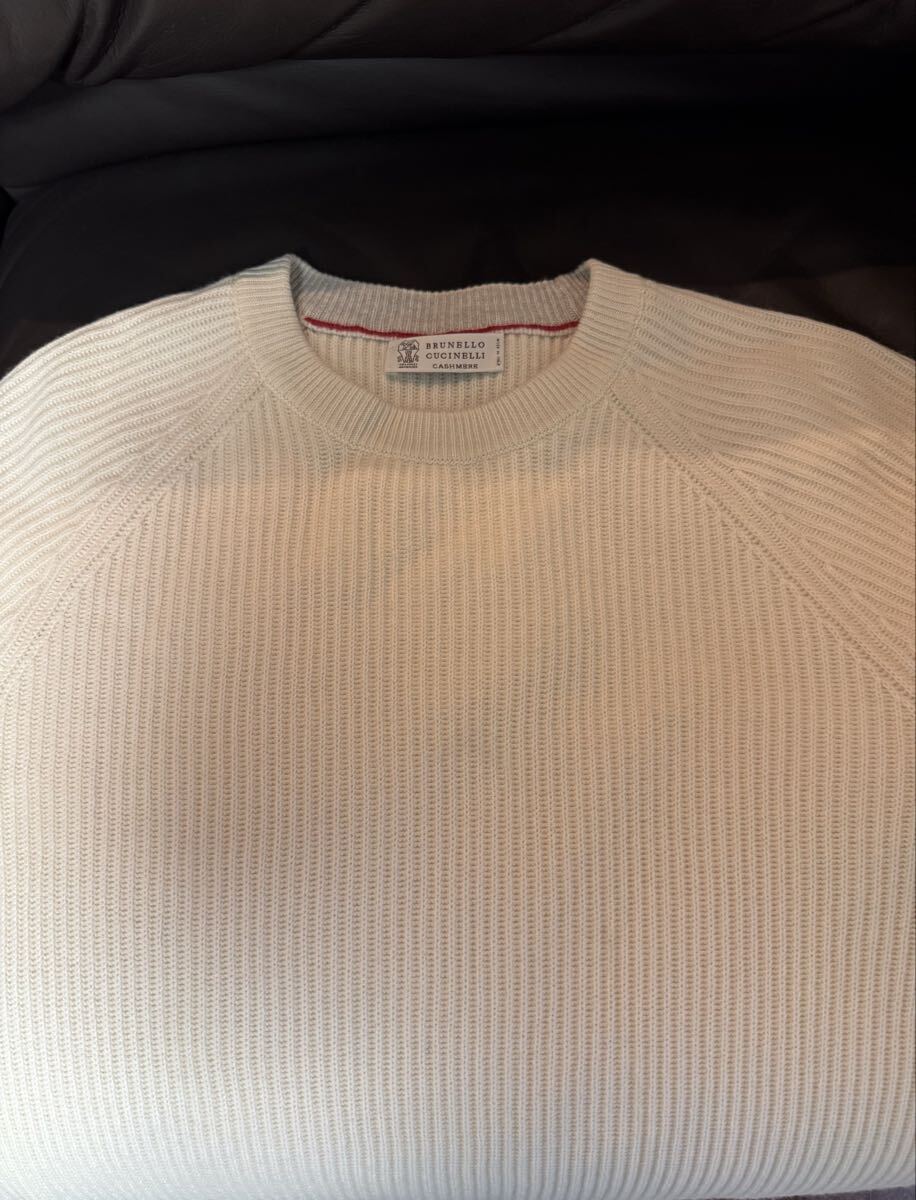 新品!ブルネロクチネリ イングリッシュリブセーターカシミヤ100% 48拍卖