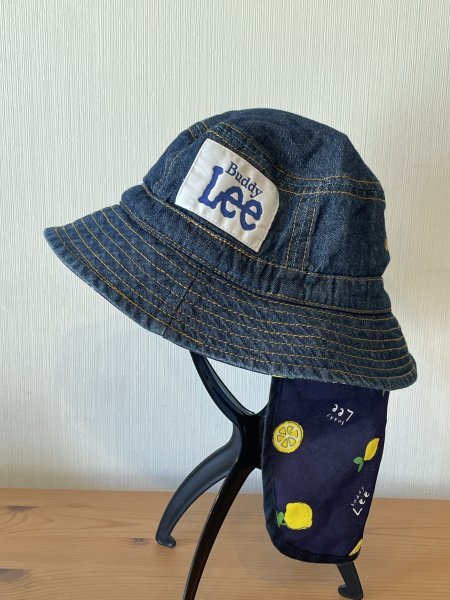 A Lee P BUDDY キッズ・男女兼用帽子 サハリハット サイズ54cm デニム キャップ 帽子 コットン帽 拍卖