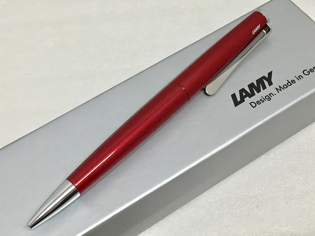 ラミー LAMY 【美品】 ステュディオ ボールペン ツイスト式 スパークルレッド L267SR-N拍卖