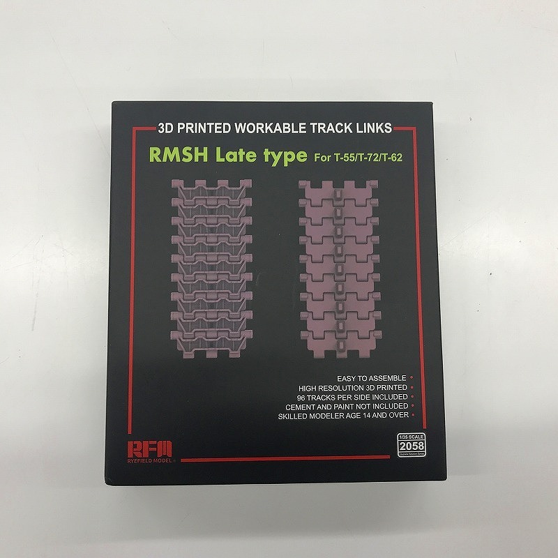 RYEFIELD MODEL 1/35 T-55/T-72/T-62用 RMsh 後期型 可動式履帯セット (3Dプリンター製) ディティールアップパーツ RFM2058拍卖