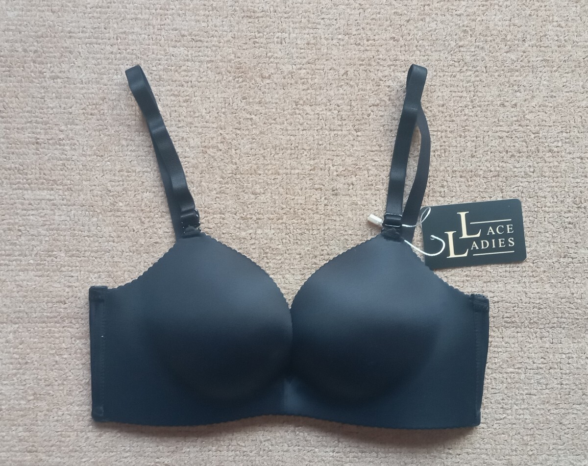 新品★シームレス ブラジャー C70 ワイヤー入り ブラック拍卖